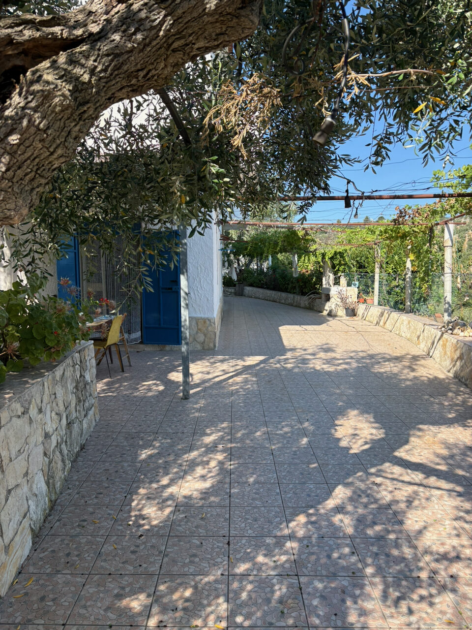 Het huis naast onze boomgaard in Vieste